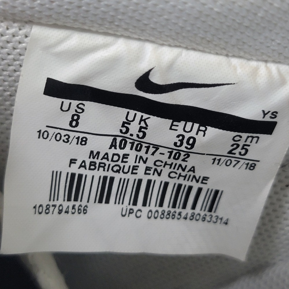 NIKE Womans Size 8 Air FORCE 1 Pink FLORAL AO1017 102 WHITE LEATHER SNEAKERS - Picture 6 of 8